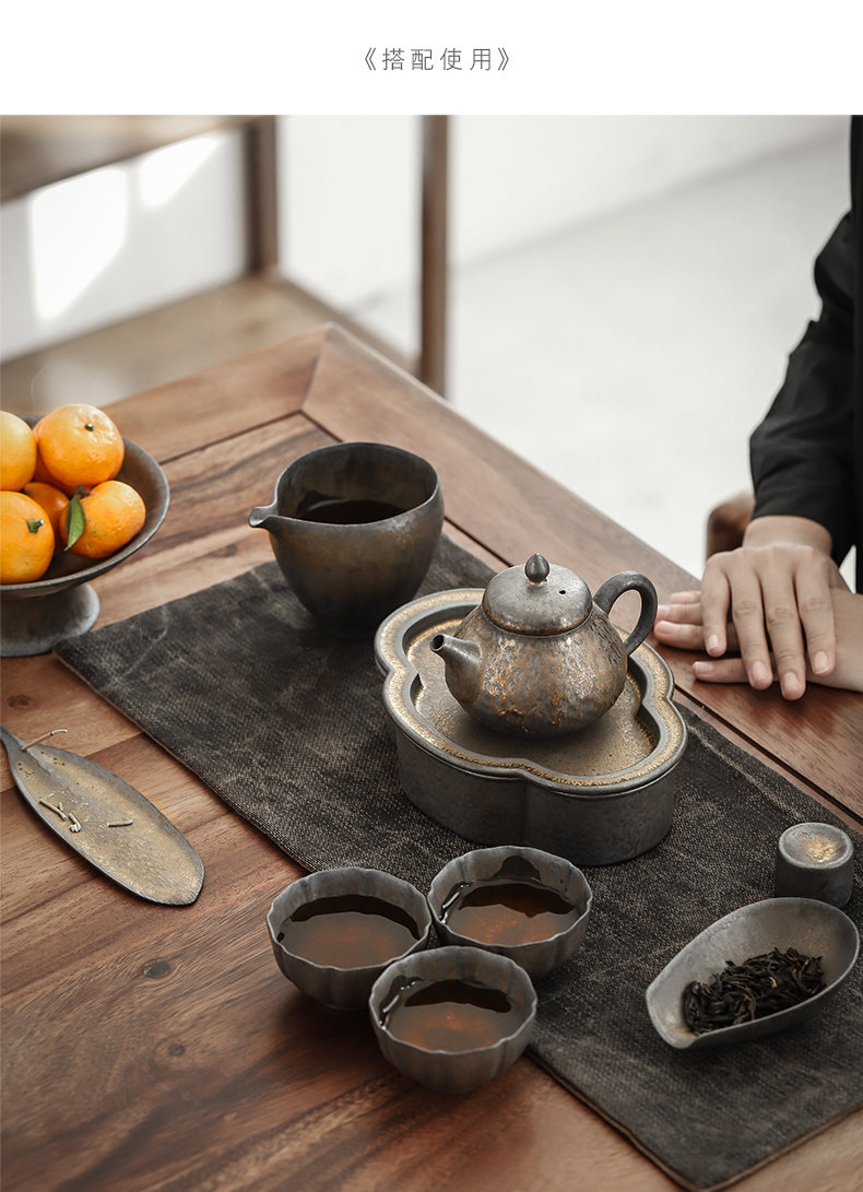 Gold furnishing articles cover buy Japanese cover bracket checking ceramic lid value retro lid gasket kung fu tea accessories