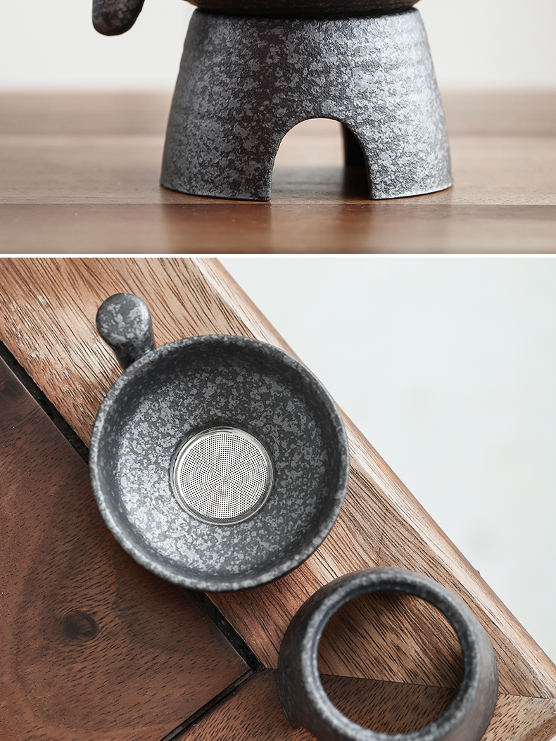 "Tea set ceramic mud dry Tea tray was home coarse pottery kung fu Tea set gift teapot of a complete set of Tea cups