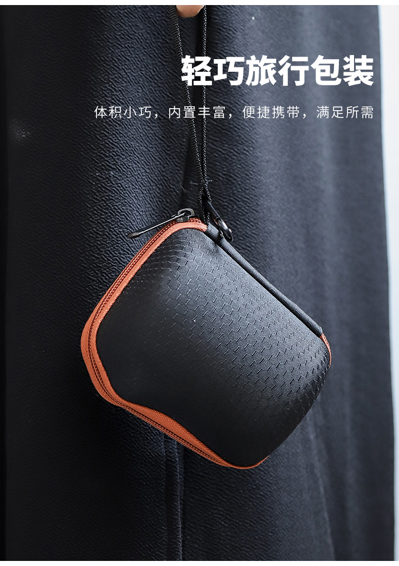 By mud travel tea set suit portable kung fu to crack a pot of three set of is suing small glass teapot