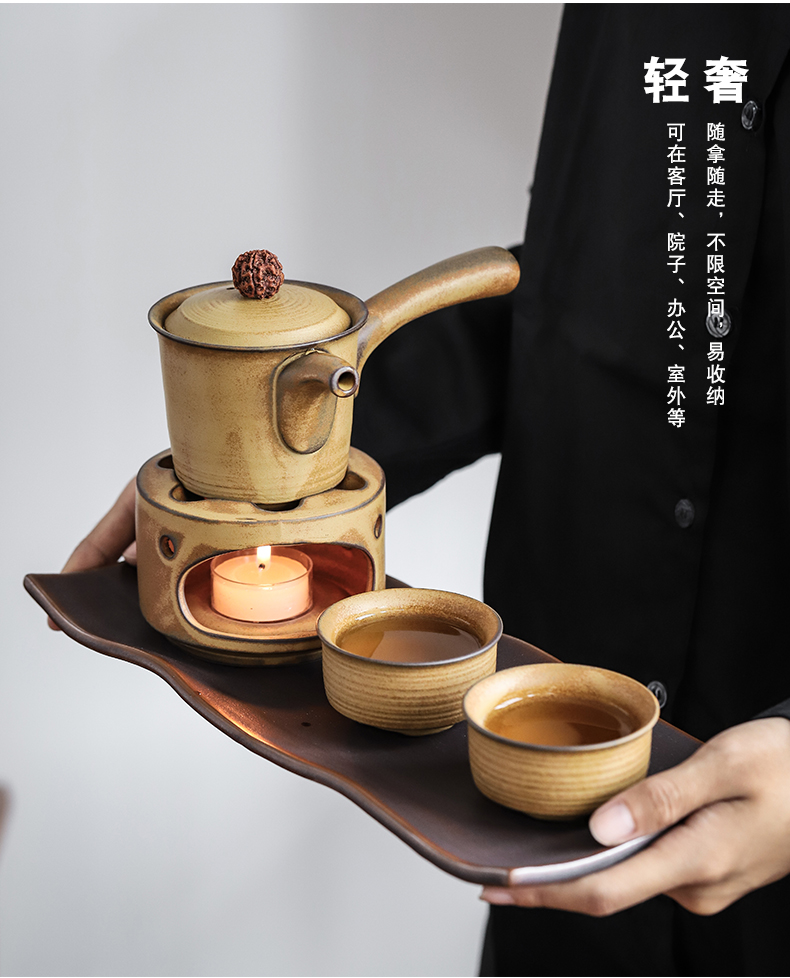 Restoring ancient ways by Japanese side mud to warm the teapot manual firewood kung fu tea set suit household ceramic tea boiled tea stove