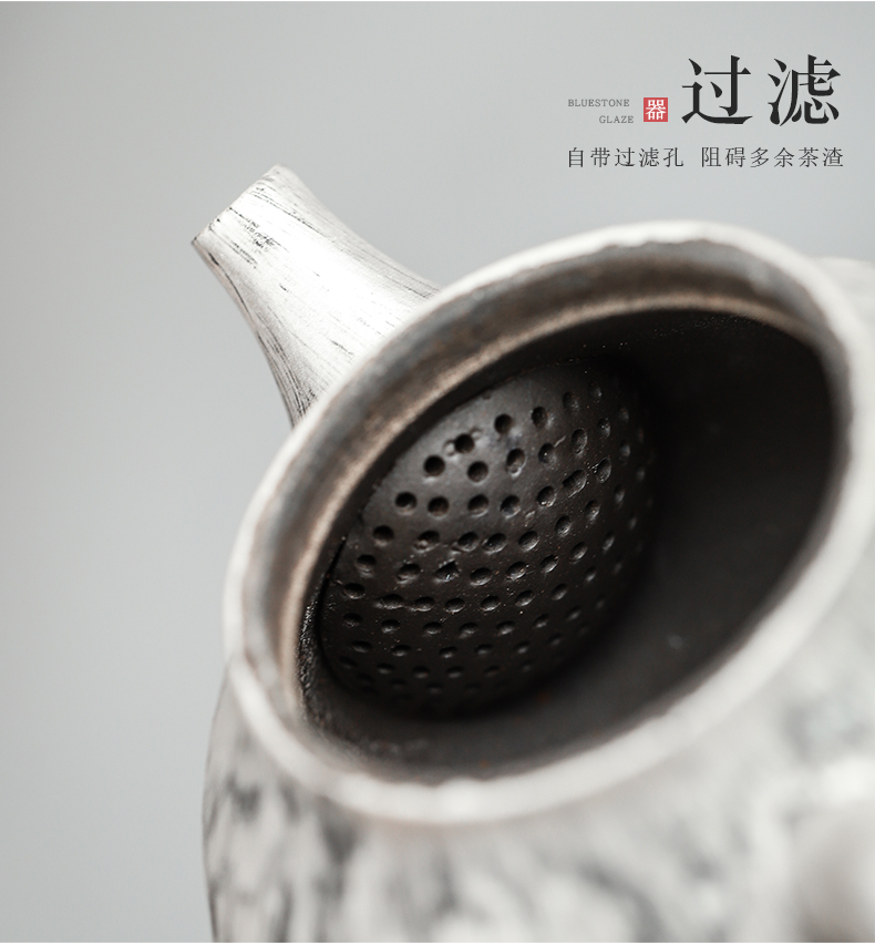 By mud coppering. As silver teapot pure manual brush which Japanese filter tea gifts household ceramics kung fu tea set single pot