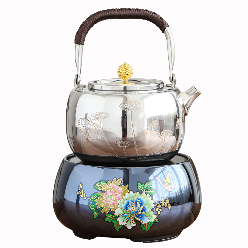 By mud TaoLu boiled tea machine stainless steel girder teapot home ceramic POTS iron pot of tea is special electric water heating furnace