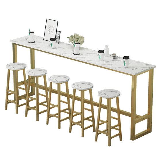 바 테이블 창 테이블 홈 발코니 높은 테이블 밀크 티 샵 바 테이블과 의자 조합 긴 테이블 벽 좁은 테이블