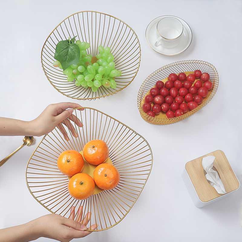 Nordic light much creative compote home sitting room tea table ins, wrought iron fruit basket, snacks, candy basin desktop is received