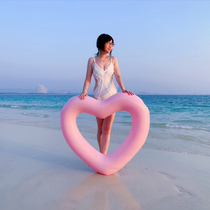 ins internet celebrity swimming ring love swimming ring adult female cute armpit ring floating ring water inflatable floating row sitting ring