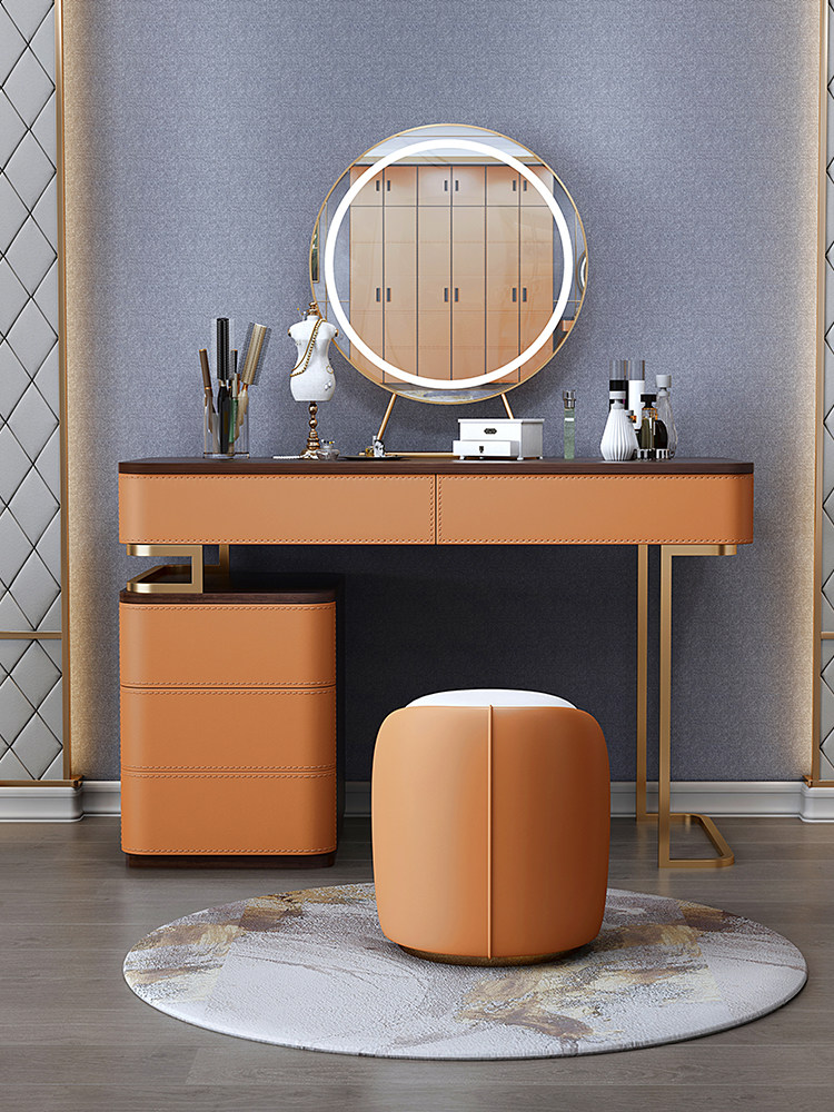 Light Extravagant Makeup Desk 2021 New Storage Cabinet Integrated Makeup Table Bedroom Modern Minima Net Red Makeup Table