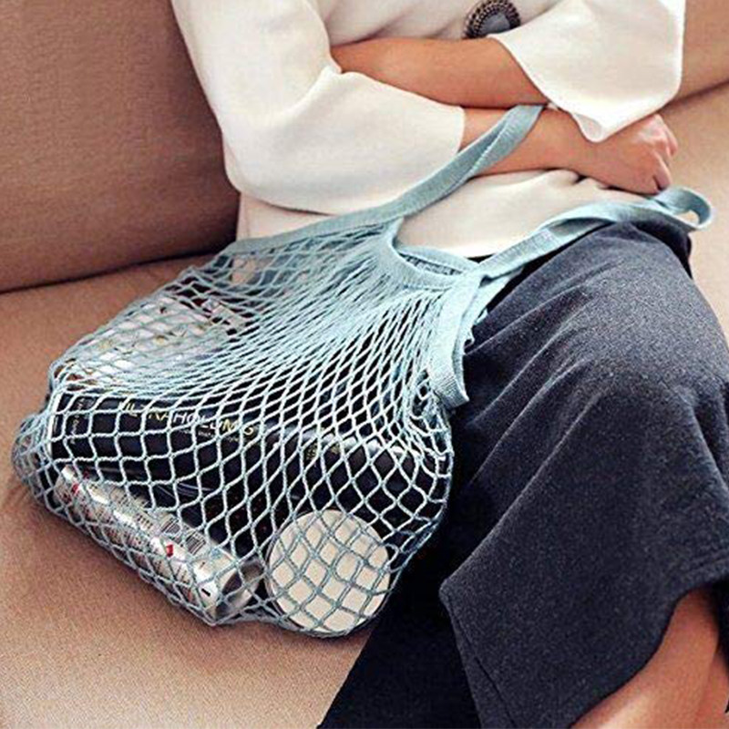 Environmentally friendly buying purchase bag handbag hollowed net beach fishing net pack in Hanfeng swing picture props