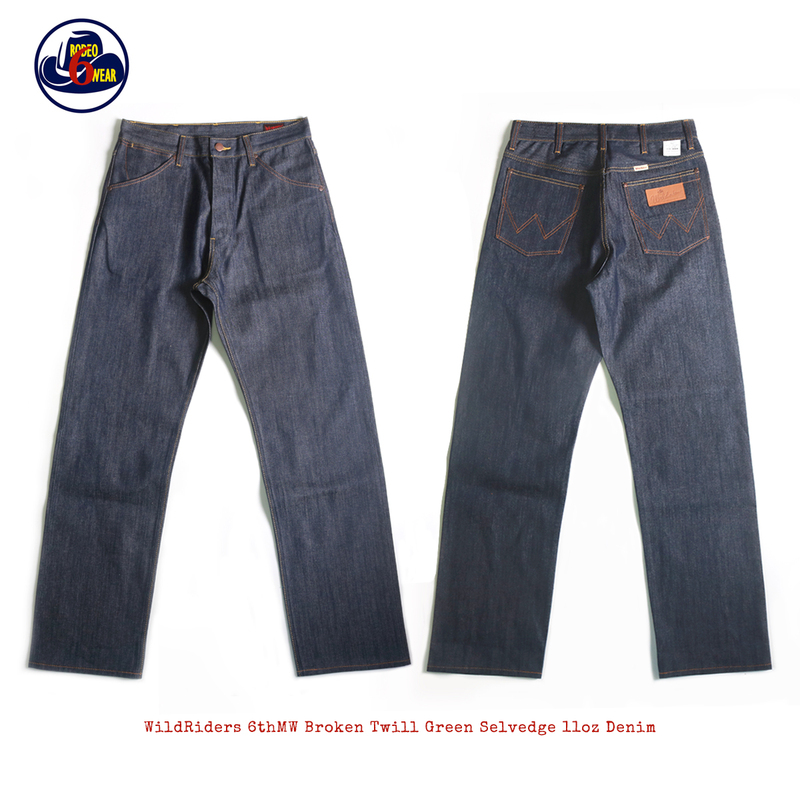 Wildriders Sixth Anniversary 6Thmw Distressed High-Waisted Loose Straight Selvage Denim Jeans 11oz Cowboy Style Wildriders Sixth Anniversary 6Thmw Distressed High-Waisted Loose Straight Selvage Denim Jeans 11oz Cowboy Style