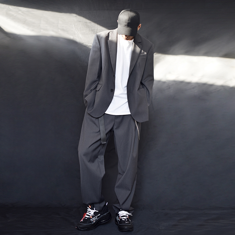 Advanced sense of fried street suit suit light luxury niche jacket design casual profile Net red coat men's Tide brand