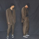 Ins high-end fried street suit male yuppie jacket wearing vintage casual trendy handsome suit thug retro