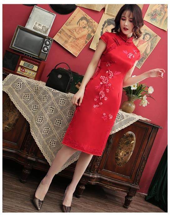 Платье Ципао 旗袍 chinese women elegant traditional cheongsam qipao dress Thousand Golden Princess