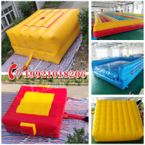 Inflatable construction site safety fire-fighting and life-saving protective air cushion Internet celebrity bridge trampoline hall air cushion high-altitude exercise anti-fall air cushion