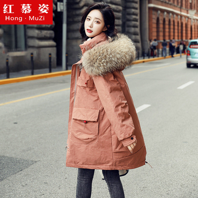 Park overcame the new 2022 new explosion in the long - end high - end gas feather feather thickened down jacket