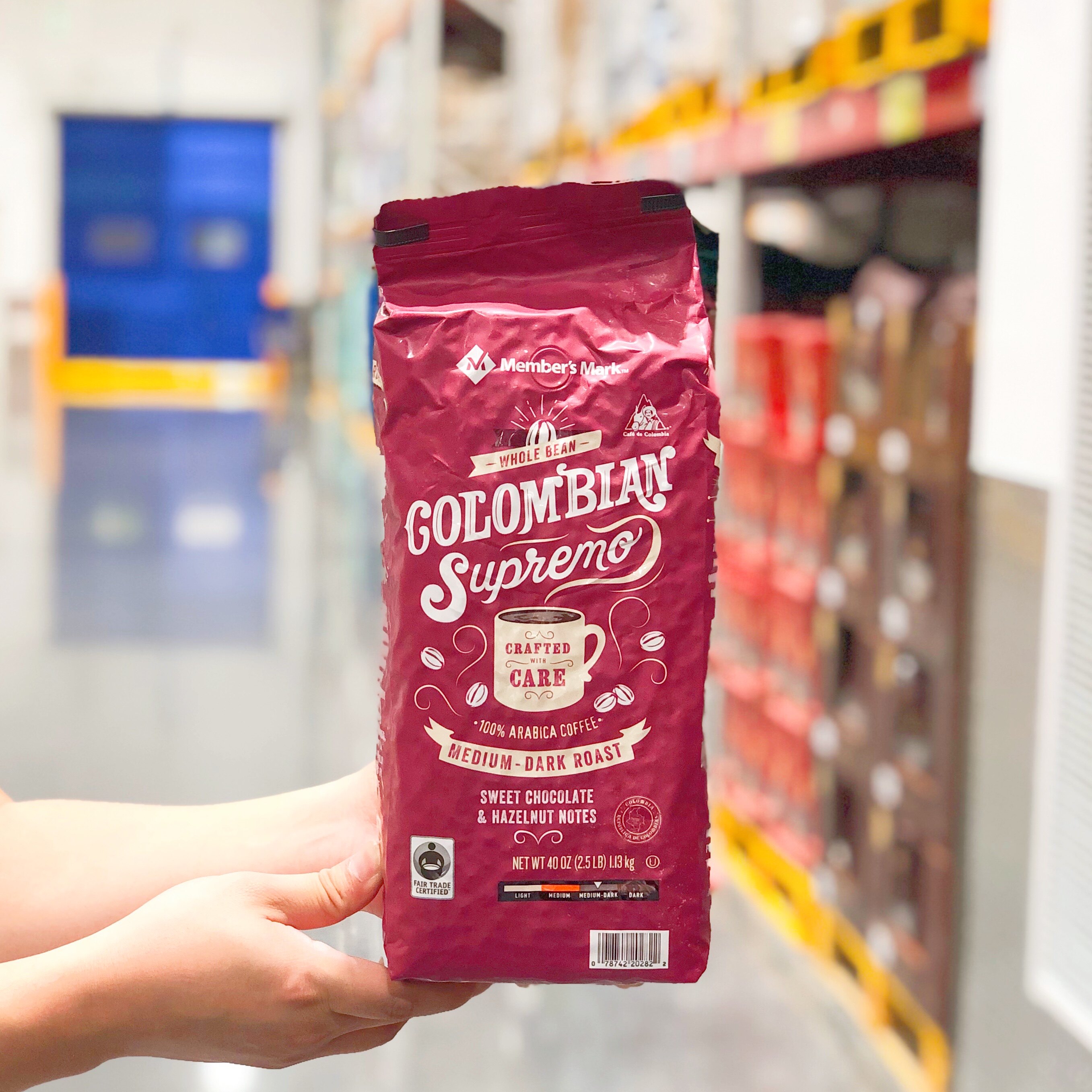 Sam Supermarket Columbia baked coffee beans 1 13 kg round and full of fragrant spots