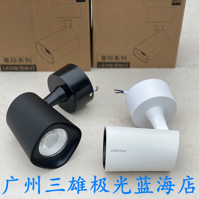 Sanxiong aurora ceiling spotlight LED surface-mounted spotlight aisle corridor adjustable COB ceiling lamp 10W18W28W