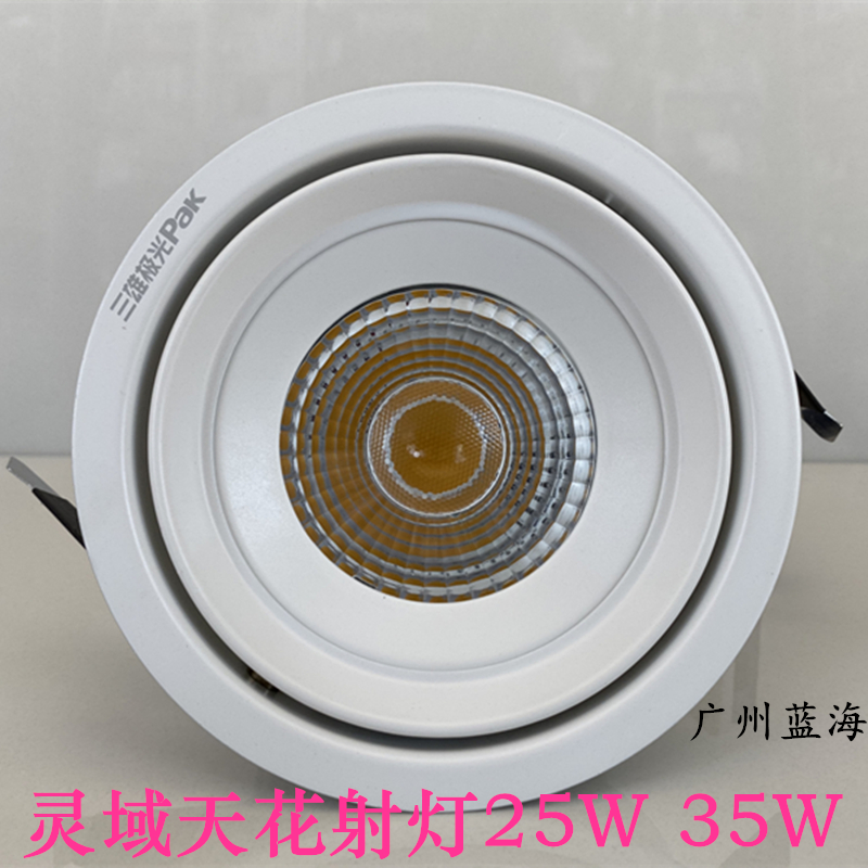 Three Majestic Aurauras Domain LED Spotlight 25W35WCOB Smallpox Silo Lamp Clothing Store Mall Commercial Showroom Light Embed