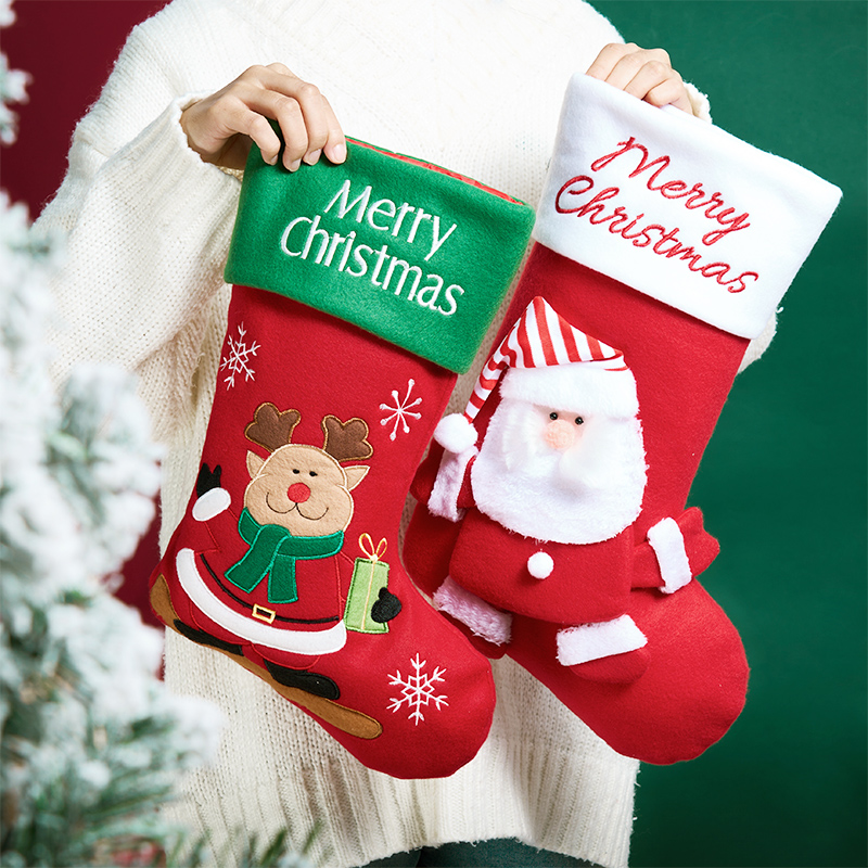 Christmas Gift Bags Creative Children Big Number Small Gifts Christmas Socks Gift Bags Candy Bag Pendant Adornment-Taobao