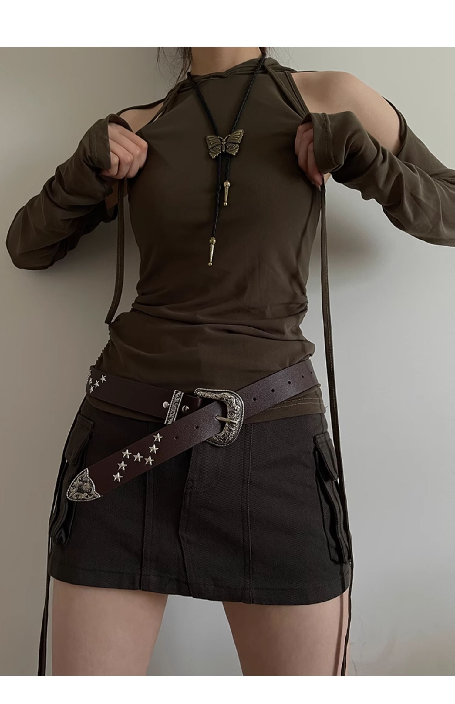 Retro Star Gürtel Weiblicher Punk-Stil Spice Girl Design Sense Erweiterter vielseitiger Gürtel Jeansgürtel_voghion.com