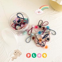 Children tie hair rubber band does not hurt hair little girl rubber band jelly color head rope female baby tie small tweet Hairband