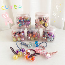 Children tie hair rubber band Small Hairband do not hurt hair rubber band baby headdress girl hair rope jelly color hair accessories