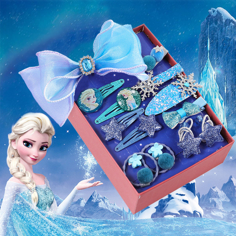 Princess Aisha hair ornament children's bow hair clip gift box box hair card headdress girl cute baby clip Korea