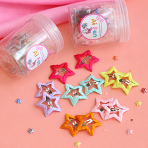 Color BB clip five-pointed star childrens headgear Korea cute cute cute baby broken hairclip baby girl hair card