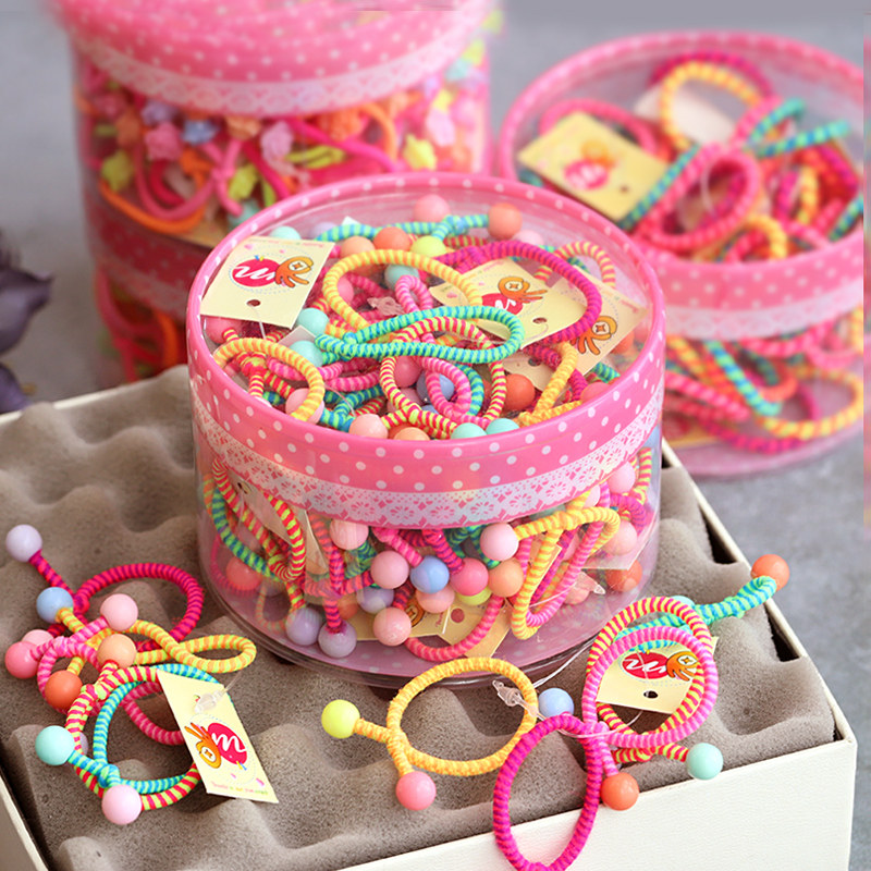 Korean children's hair ornaments Baby rubber band Little girl tie hair princess headdress hair rope Children's hair ring Girl head rope