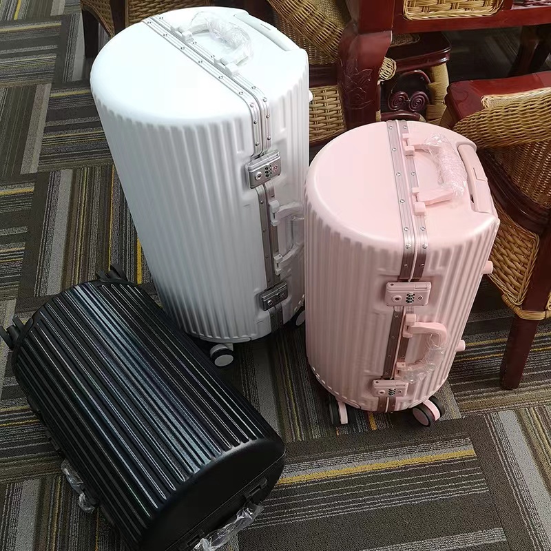 2022 new Japanese small fresh cylindrical cylindrical travel trolley suitcase 20 inch 24 girls personality trend
