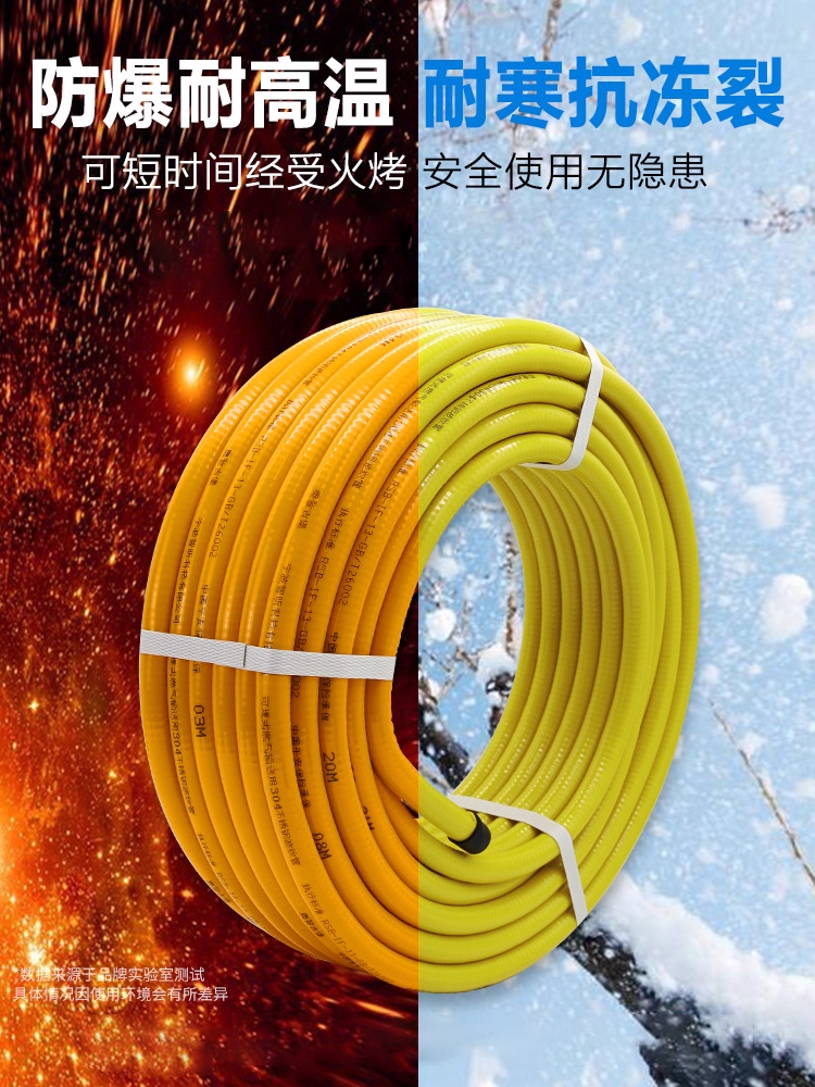 Natural Gas Pipe 304 Stainless Steel Gas Pipeline Special Metal Corrugated Pipe 3/4 Inch Gas Pipe Explosion-Proof Flexible Hose