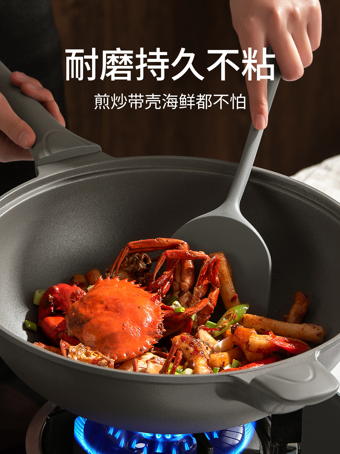 Micro-Pressure Titanium Frying Pan, Non-Stick Pan, Household Uncoated Frying and Stir-Frying Cookware, Suitable for Gas Stoves and Induction Cookers, Flat-Bottomed Pan X