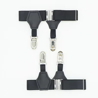Vớ nam và nữ phổ biến vớ vớ vớ với chân bê garter clip chân nhẫn đôi kẹp garter cotton vớ chống trượt clip dây nịt bít tất phối ren nơ đen