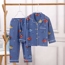 Childrens pajamas boys and girls Spring and Autumn long-sleeved trousers