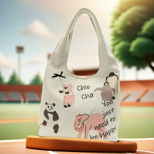 爱南风 Chio2n оригинальный дизайн сумка-тоут для вечеринок в стиле зоопарка для женщин 2024 летняя нишевая сумка через плечо с иллюстрацией