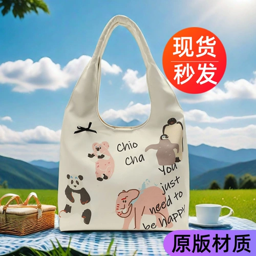 爱南风 Chio2n оригинальный дизайн сумка-тоут для вечеринок в стиле зоопарка для женщин 2024 летняя нишевая сумка через плечо с иллюстрацией