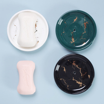 Ceramic Soap Box Light Lavish Soap Box Nordic Ins Creative Soap Dish Toilet O Style Soap Drain Shelf