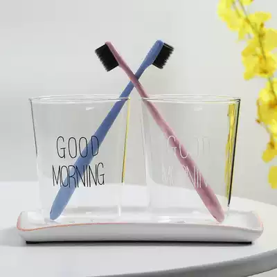 Nordic ins glass mouthwash Cup transparent home wash toothbrush cup simple couple Tooth Cup hotel brushing Cup