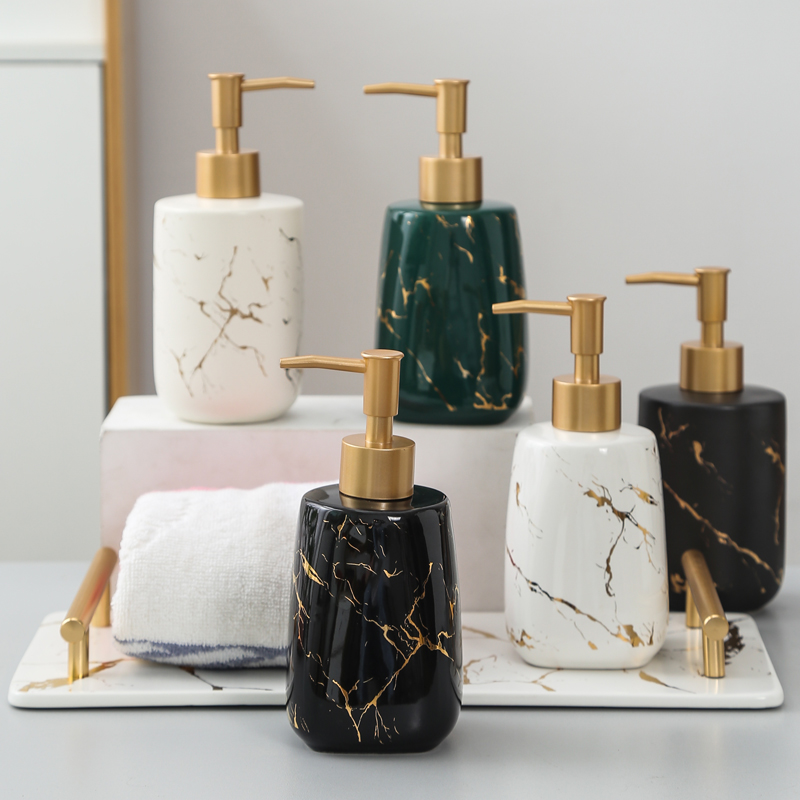 Hand sanitizer press bottle upscale lotion bottle body bath lotion bottle Nordic ceramic bathrooms Split Bottle Wash Changing Bottling