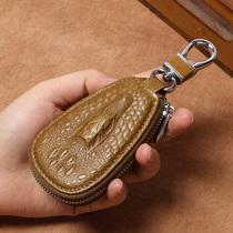 GM key case crocodile pattern new mens and womens car key Buckle Head layer cowhide car remote key protective cover