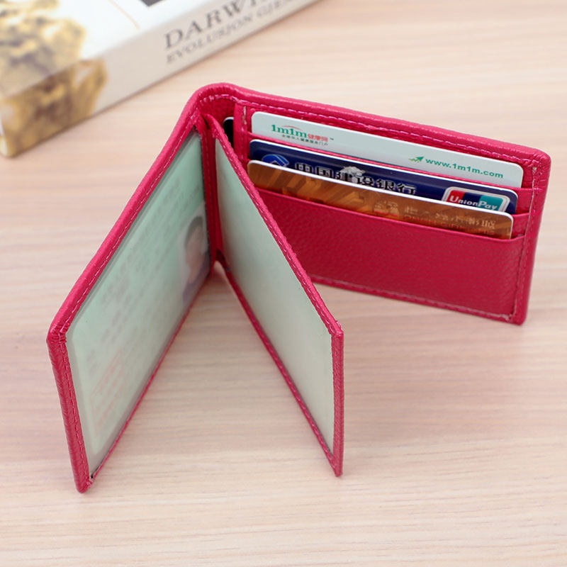 Driving License Leather Jacket Women Genuine Leather Line Pass Card Bag Ultra Slim Personality Creative Multifunction Motor License Protective Sleeve