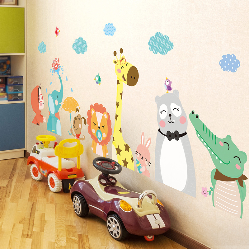 3D three-dimensional cartoon wall stickers children's room wall stickers decorative paintings kindergarten layout wall self-adhesive wallpaper