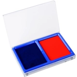 立信 Красная большая чернильная подушечка, синяя маленькая портативная квадратная печать для офиса, быстрое высыхание