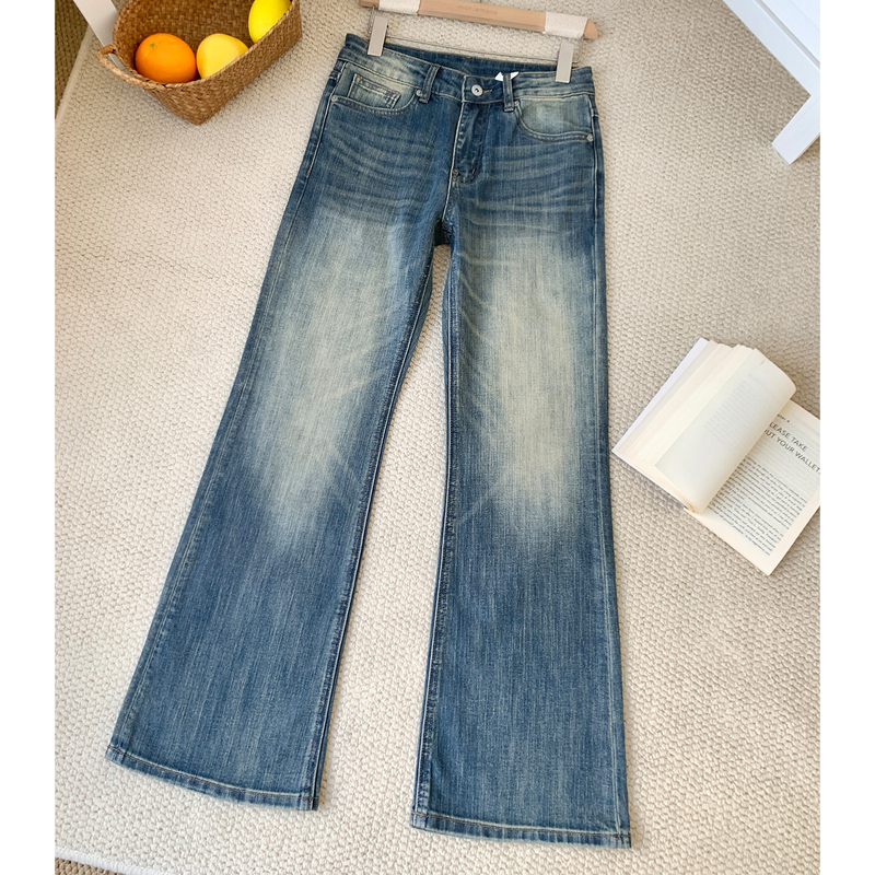 Mcc Lemons Ni8 Same Style Ta02 Mid-Waist Stretch Retro Flared Denim Pants for Women Mcc Lemons Ni8 Same Style Ta02 Mid-Waist Stretch Retro Flared Denim Pants for Women