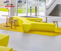 FRP leisure combination seat Y-shaped Mei Chen creative stool Outdoor shopping mall hotel rest stool waiting chair