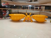 FRP leisure chair Mall Meichen decoration crab shape seat creative personality outdoor rest bench