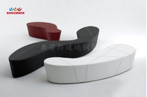 FRP leisure chair shaped bench Shopping mall shaped seat Public rest chair Moon-shaped multi-person curved bench