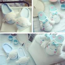 () Winter Cartoon Jade Gui Dog Home Slippers Womens Anti Slip Silent Home Slippers Indoor Cotton Slippers