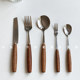 Simple chicken wenge wooden knife and fork spoon Western dining tableware