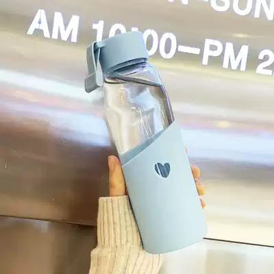 Glass female students heat-resistant portable fresh and simple men's water cup creative personality trend Moren series ins Wind Cup