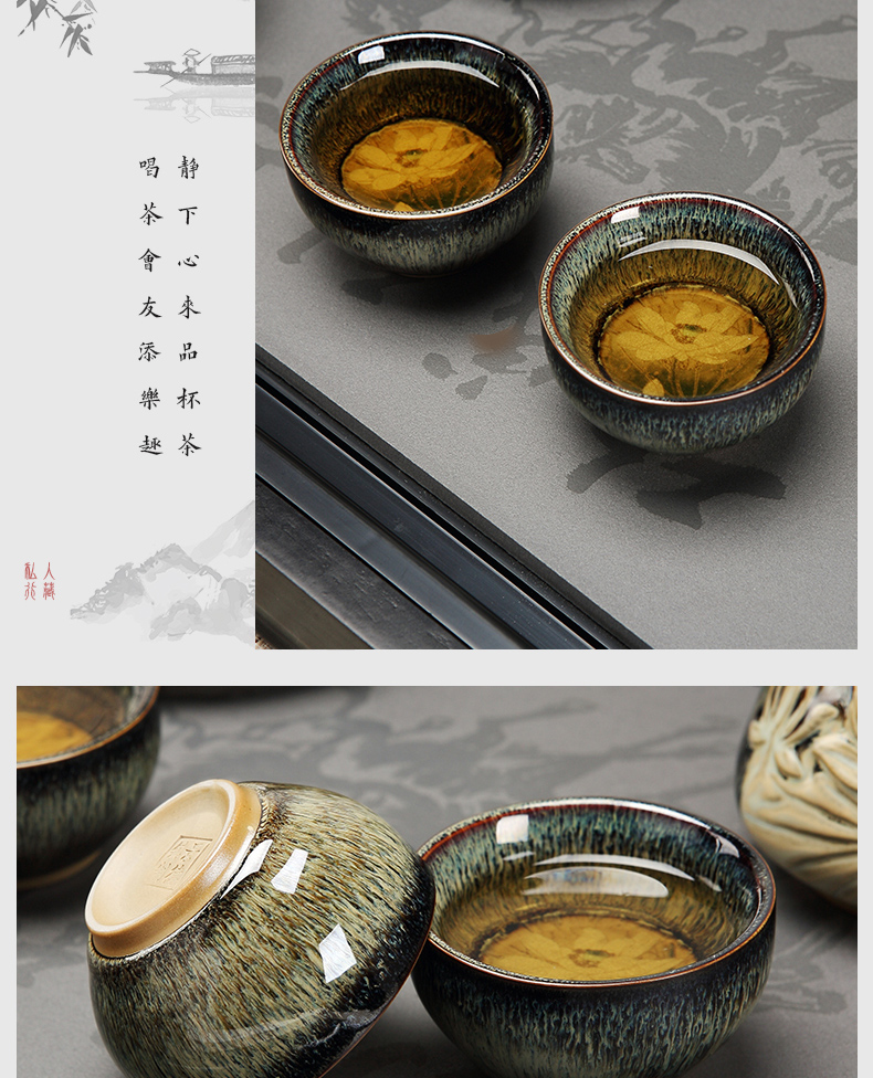 Jingdezhen ceramic kung fu tea set suit household ceramics up noggin teapot high - end gift box