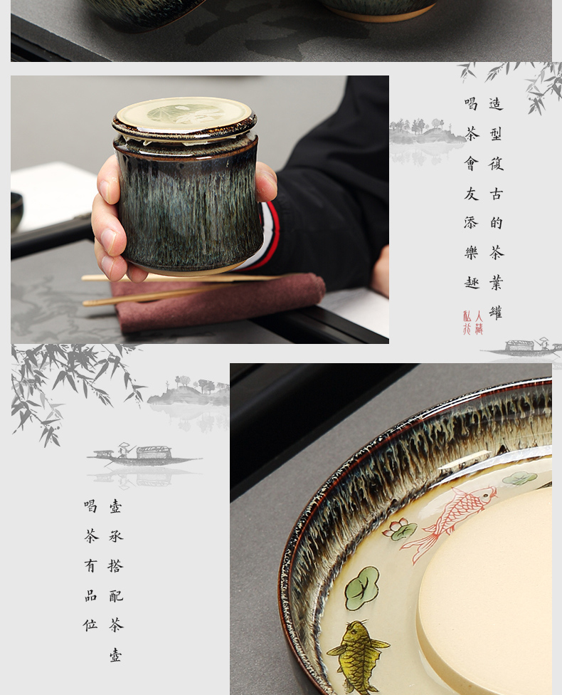Jingdezhen ceramic kung fu tea set suit household ceramics up noggin teapot high - end gift box